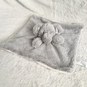 Kellytoy Elephant Security Blanket Baby Lovey Rattle Gray Plush K Luxe Satin Ear